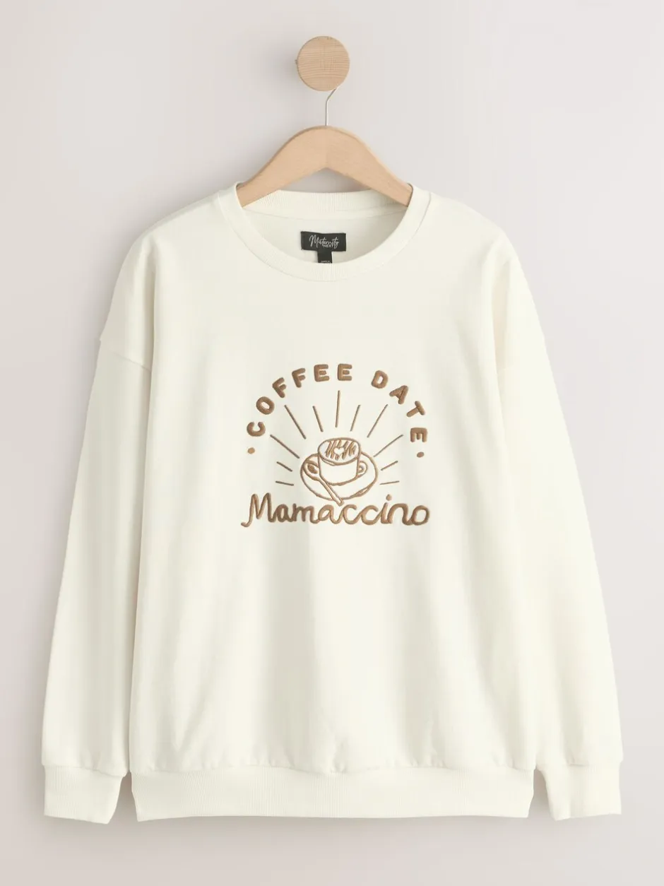 Hoody's En Sweatshirts|Moederschap*Next - Maternity Mini Me Sweatshirt Set Crème