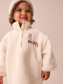 Jassen, Jacks En Kinderwagenpakjes|Jassen En Jacks|Next Crème - Miffy Half Popper Fleece (3mnd -7jr)