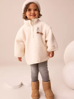 Jassen, Jacks En Kinderwagenpakjes|Jassen En Jacks|Next Crème - Miffy Half Popper Fleece (3mnd -7jr)