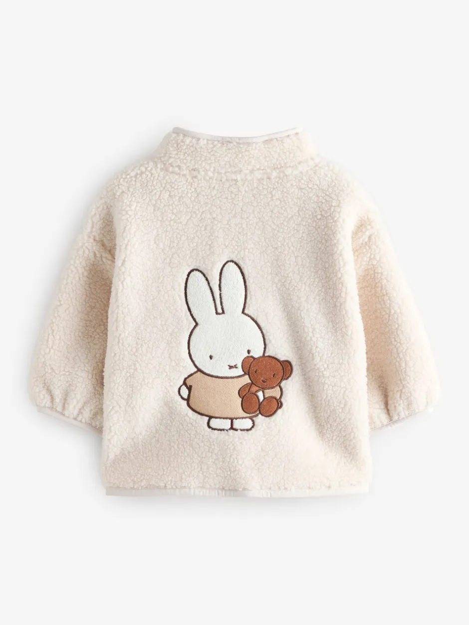 Jassen, Jacks En Kinderwagenpakjes|Jassen En Jacks|Next Crème - Miffy Half Popper Fleece (3mnd -7jr)