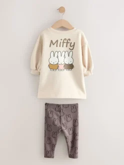 Sets En Combisets|Sets En Outfits*Next Crème - Miffy Sweat Dress & Leggings Set (3mths-7yrs)
