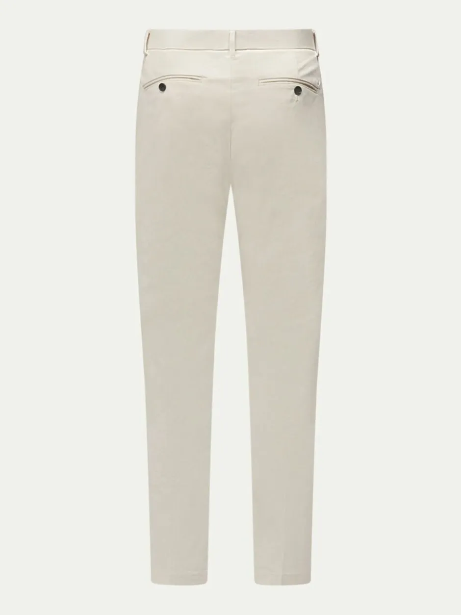 Formele Broek|Peckham Rye Crème - Stretch Cotton Trousers