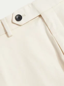 Formele Broek|Peckham Rye Crème - Stretch Cotton Trousers