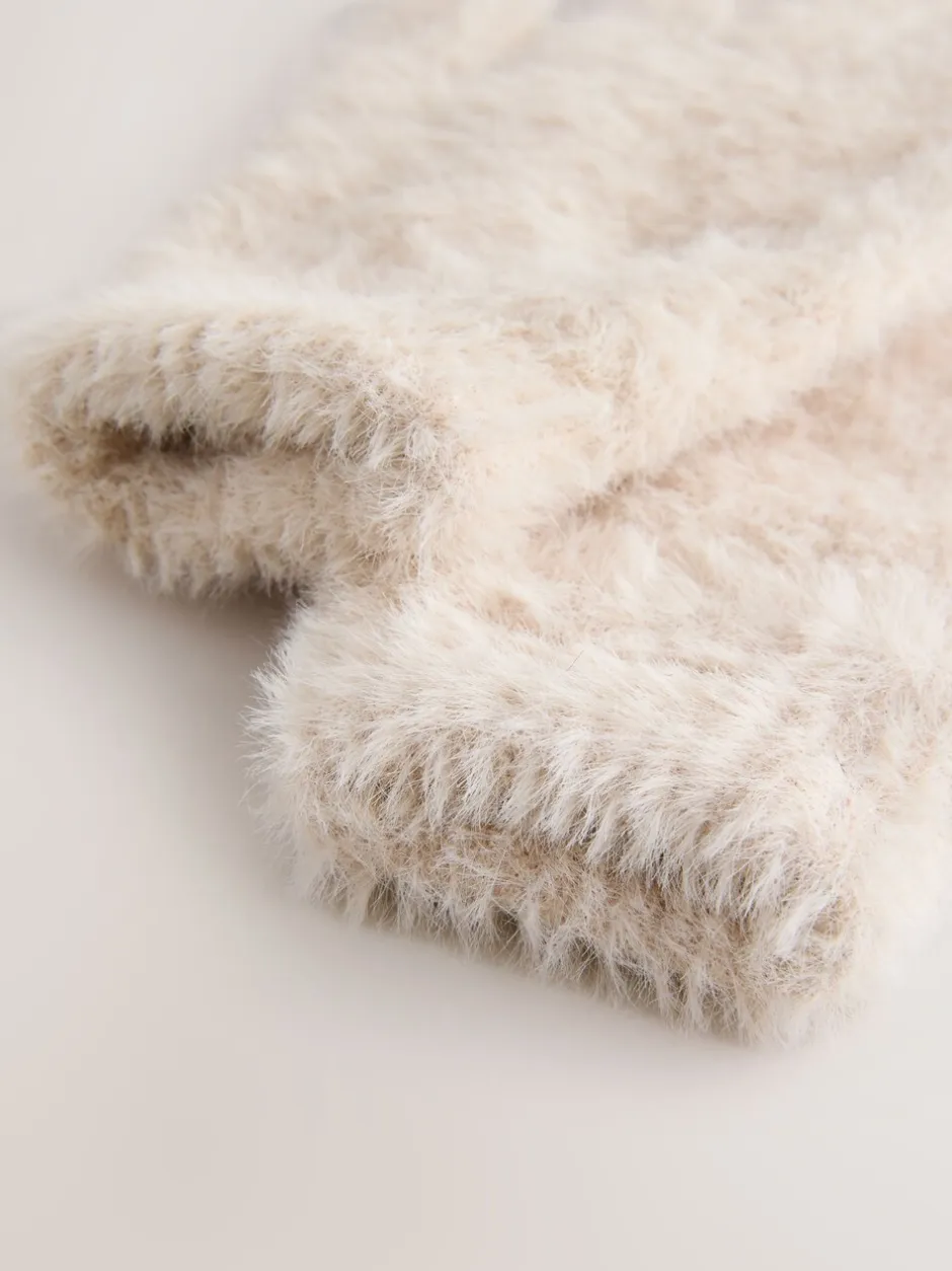 Mutsen, Handschoenen En Sjaals|Schoolkleding*Next Crème - Pluizige handschoenen (3-16jaar)