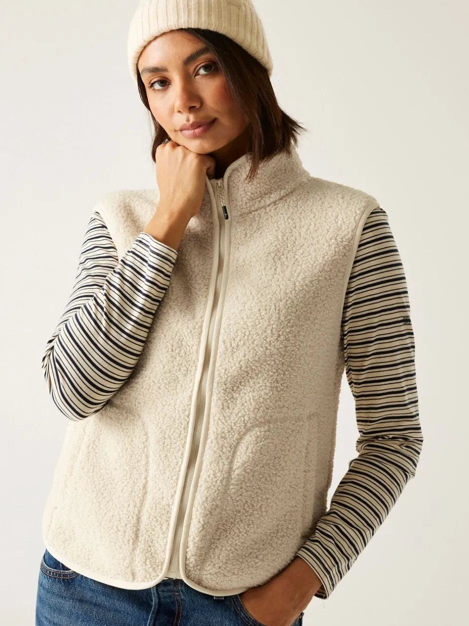 Sportkleding|Hoody's En Sweatshirts*Regatta - Frankie Borg Bodywarmer Fleece Crème