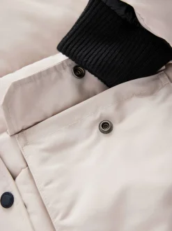 Schoolkleding|Jassen En Jacks|Superdry - - Everest lange gewatteerde jas Crème