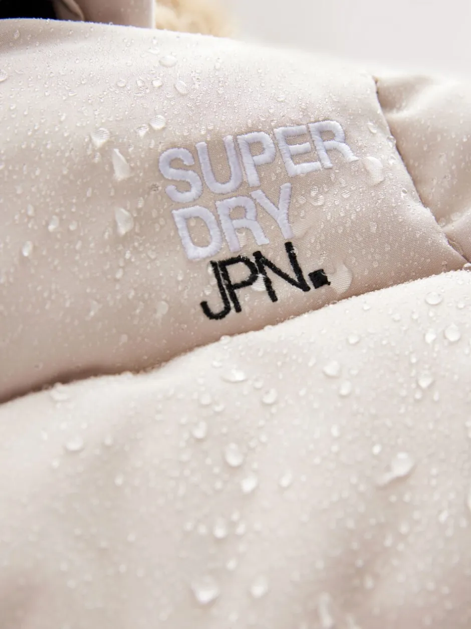 Schoolkleding|Jassen En Jacks|Superdry - - Everest lange gewatteerde jas Crème