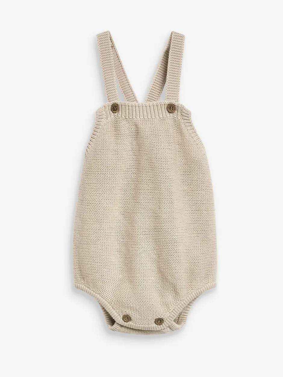 Rompertjes En Tuinbroeken*The Little Tailor - stijlvol gebreid babyrompertje van 100% katoen Crème