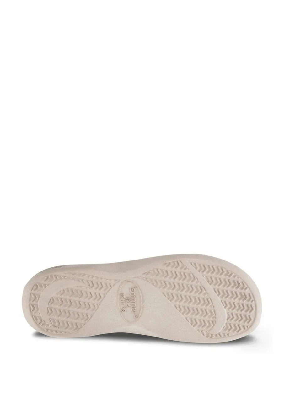 Pantoffels|Totes Crème - Isotoner Popcorn pantoffelmuiltjes van badstof