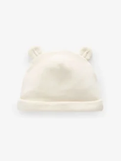 Mutsjes En Antikrabwantjes|Next Crème - Verpakking van 2 velours babymutsen (0 - 12 mnd)