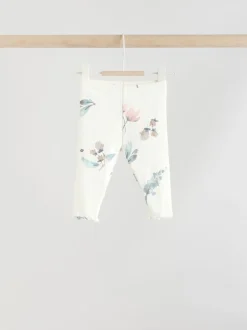 Sets En Combisets|Truien En Breisels|Next - Set van 2 -delige Baby Sweater en Joggingbroeken (0mnd -2jr) Crème gebloemd