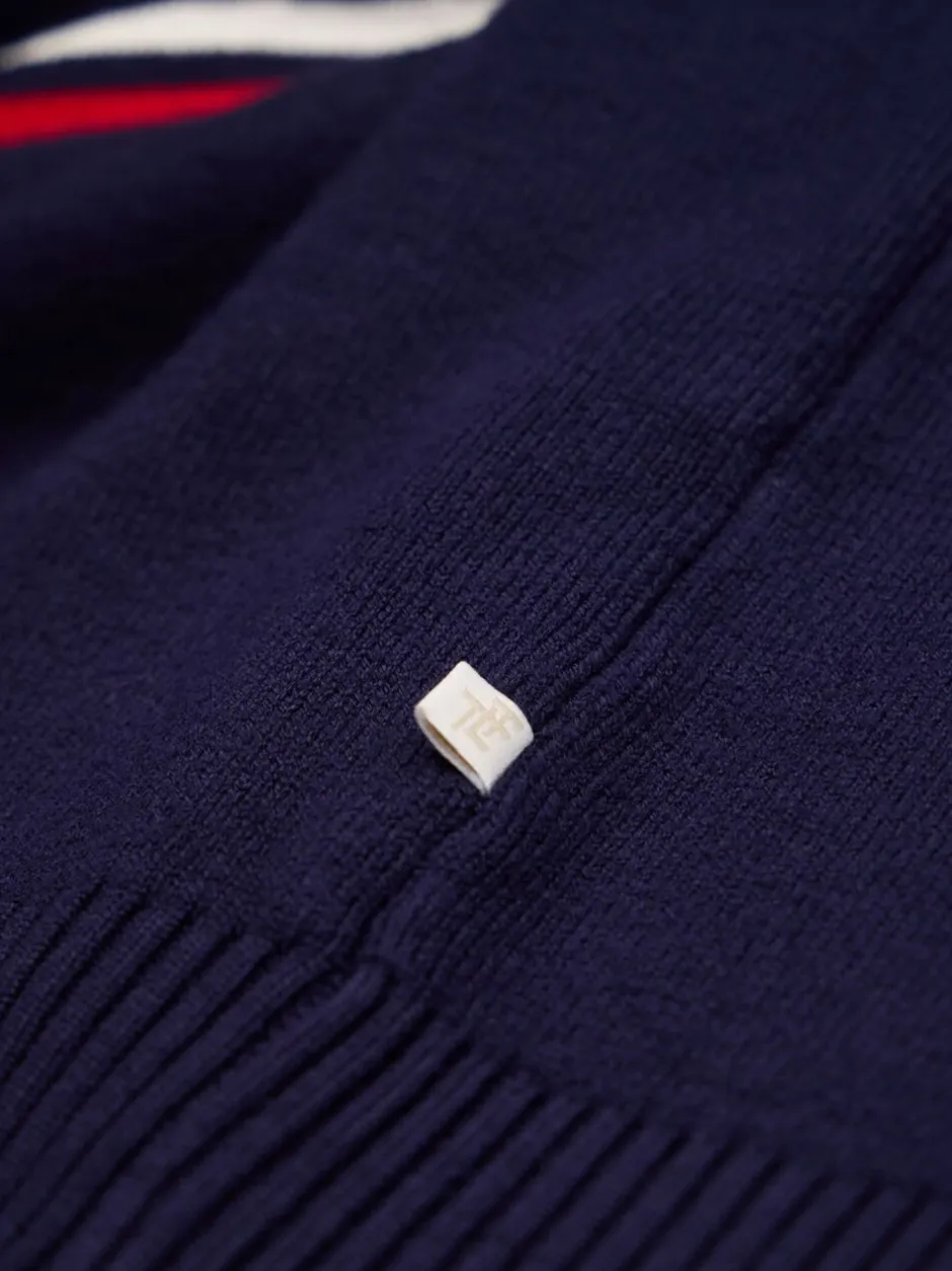 Gebreide Kleding*The Little Tailor - 'Les Alps' Slim fit e ski-Kerstmis Trui Crème licht