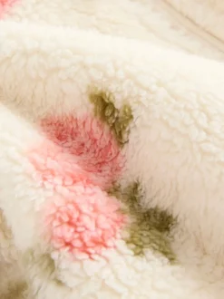 Truien En Breisels|Jassen, Jacks En Kinderwagenpakjes|Next - Fleece met ritssluiting (3mnd-7jr) Crème met bloemenprint