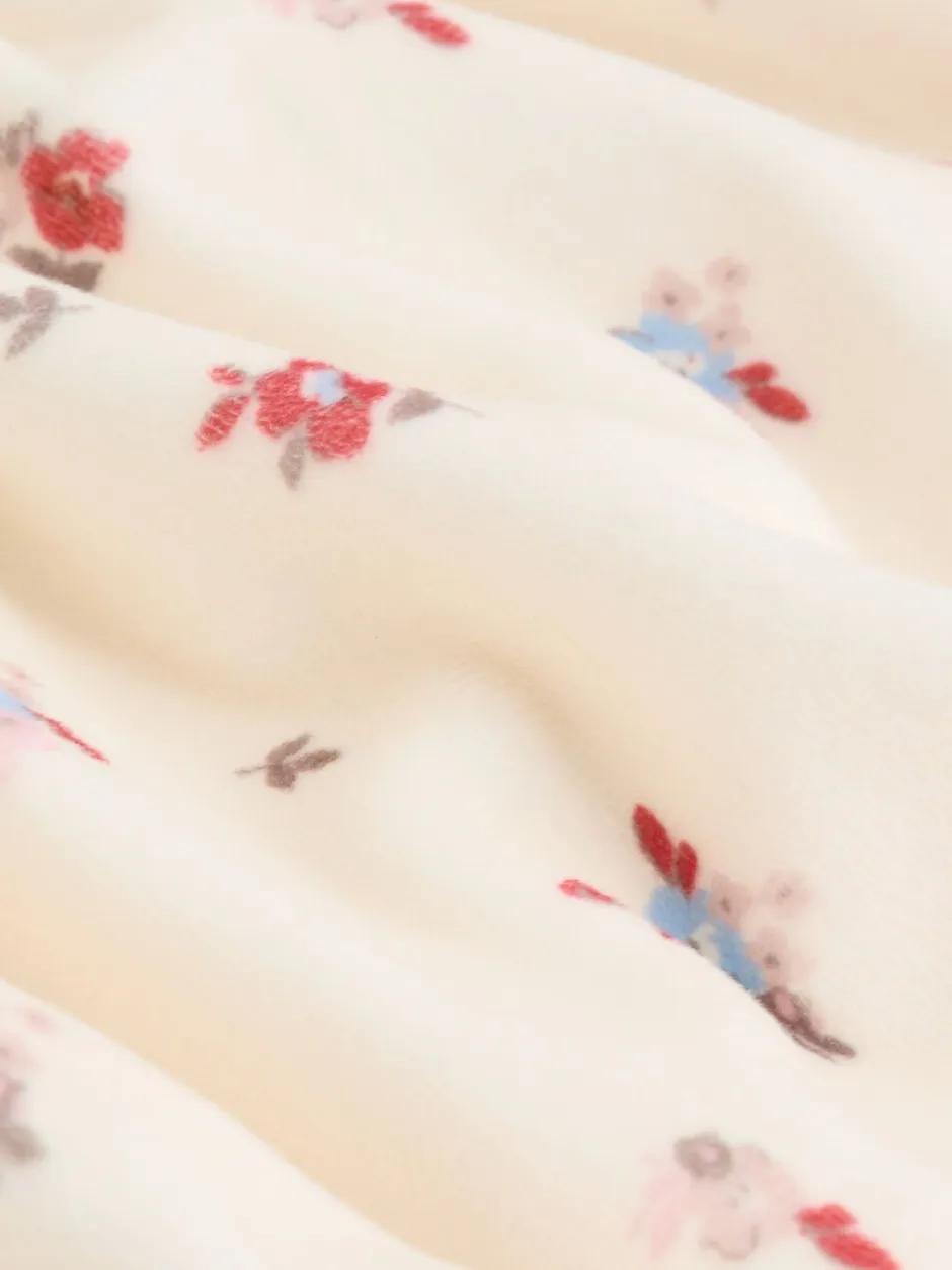 Jurken|Next - 2 -delige Baby Set van velours Jurk met Lange mouwen en Panty''s (0mnd-2jr) Crème met bloemetjesprint