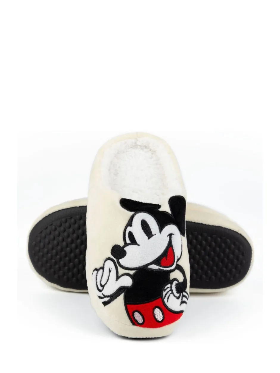 Pantoffels*Vanilla Underground Crème met Mickey Mouse - winterpantoffels voor volwassenen