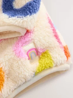 Truien En Breisels|Jassen, Jacks En Kinderwagenpakjes|Next - Fleece met ritssluiting (3mnd-7jr) Crème Rainbow Squiggle