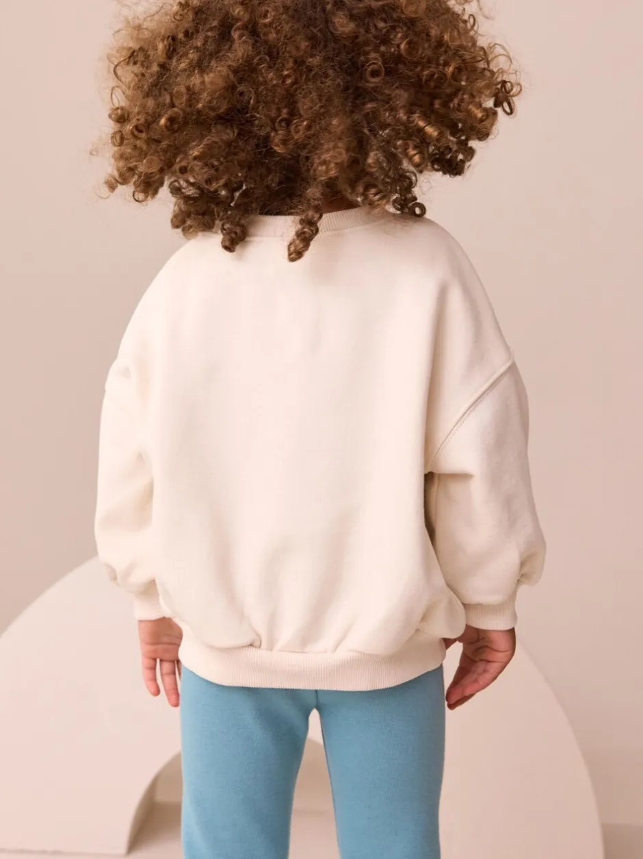 Truien En Breisels|Sweaters En Hoody´S|Next - Sweatshirt met ronde hals (3 mnd-7 jr) Crème Regenboog Taco