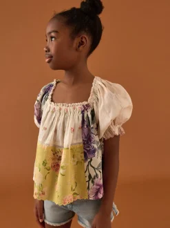 Overhemden En Blouses*Next Crème/geel - Patchwork blouse (3-16jr)