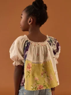 Overhemden En Blouses*Next Crème/geel - Patchwork blouse (3-16jr)