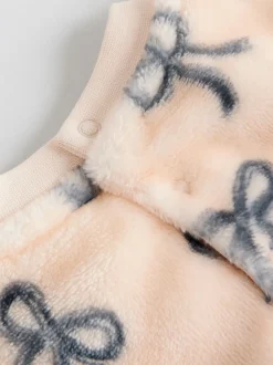 Truien En Breisels|Sets En Outfits*Next Crème/grijs - Set van zachte velours trui met strikprint en broek (0mnd -2jr)