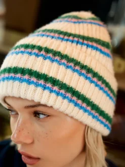 Mutsen, Handschoenen En Sjaals*Next Crèmekleurig/roze/groen - Gebreide beanie-muts