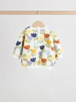 Sets En Combisets|Truien En Breisels|Next - 2 -delige Set van Fleece Tops en Leggings voor Baby''s (0mnd-2jr) Crème/paarse tulp