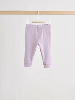 Sets En Combisets|Truien En Breisels|Next - 2 -delige Set van Fleece Tops en Leggings voor Baby''s (0mnd-2jr) Crème/paarse tulp