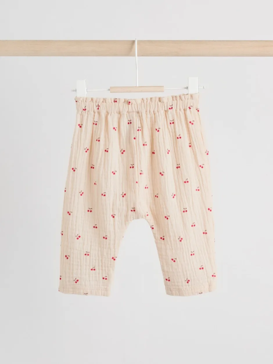 Tops|Sets En Outfits*Next - 2 -delige babyset van geweven tops en broeken met lange mouwen (0mnd -2jr) Crème/rode kers