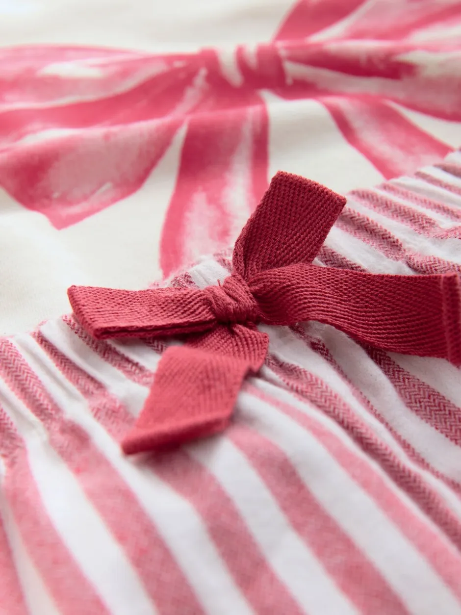 Nachtkleding En Pyjama's|Pyjama's|Next - Sweatshirt Pyjama's (2-16jaar) Crème/rode strik