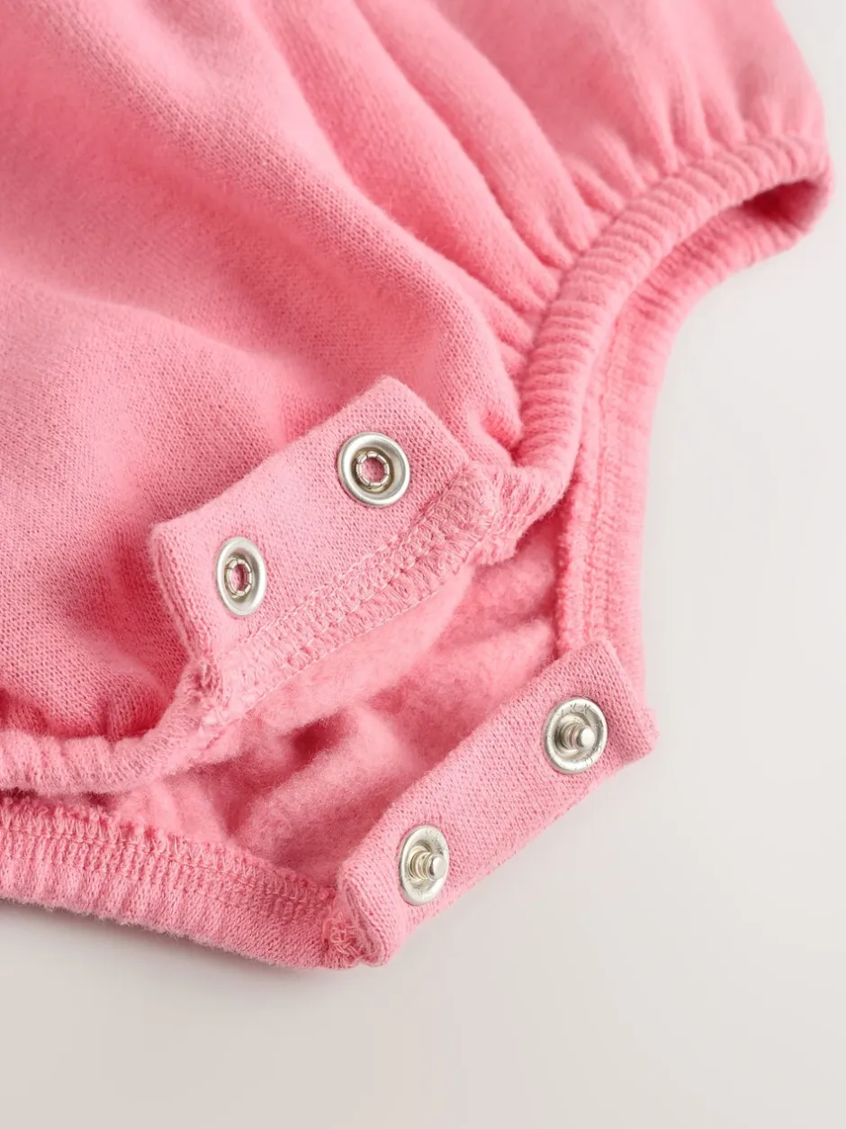 Rompertjes En Tuinbroeken|Tuinbroeken|Next - Babyset van tuinbroek en rompertje, tweedelig (0mnd-3jr) Crème/Roze konijn