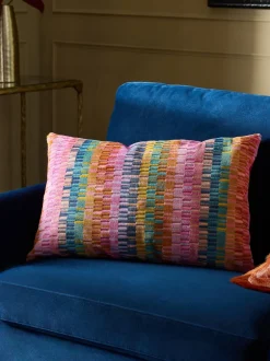 Kussentjes En Plaids|Kussentjes En Plaids*Next Cut Velvet Rio Blocks Cushion Meerkleurig