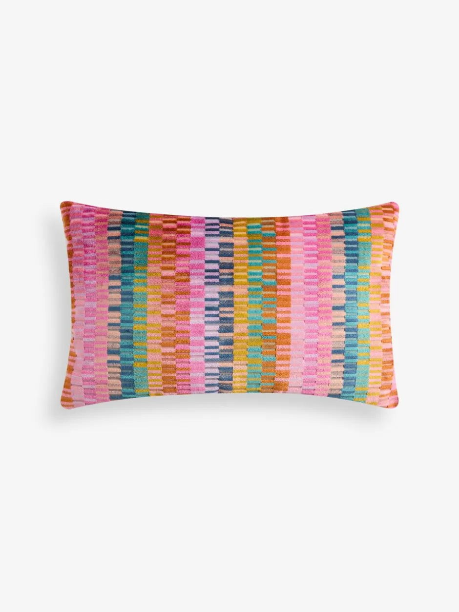 Kussentjes En Plaids|Kussentjes En Plaids*Next Cut Velvet Rio Blocks Cushion Meerkleurig