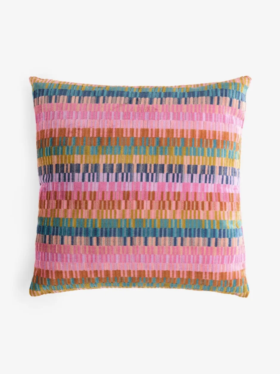 Kussentjes En Plaids|Kussentjes En Plaids*Next Cut Velvet Rio Blocks Cushion Meerkleurig