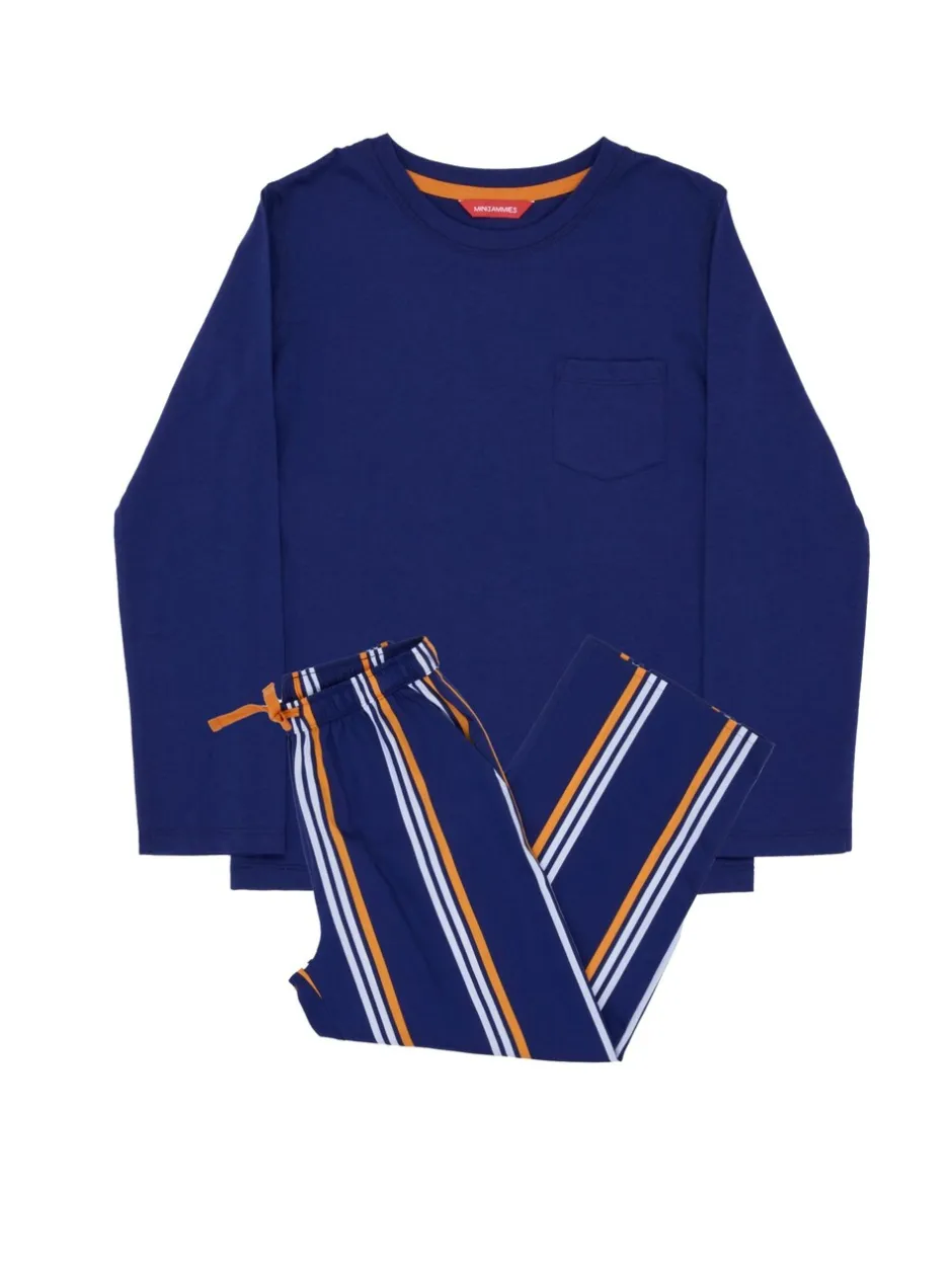Pyjama's*Cyberjammies Jersey Top & Printed Stripe Pyjamas Set