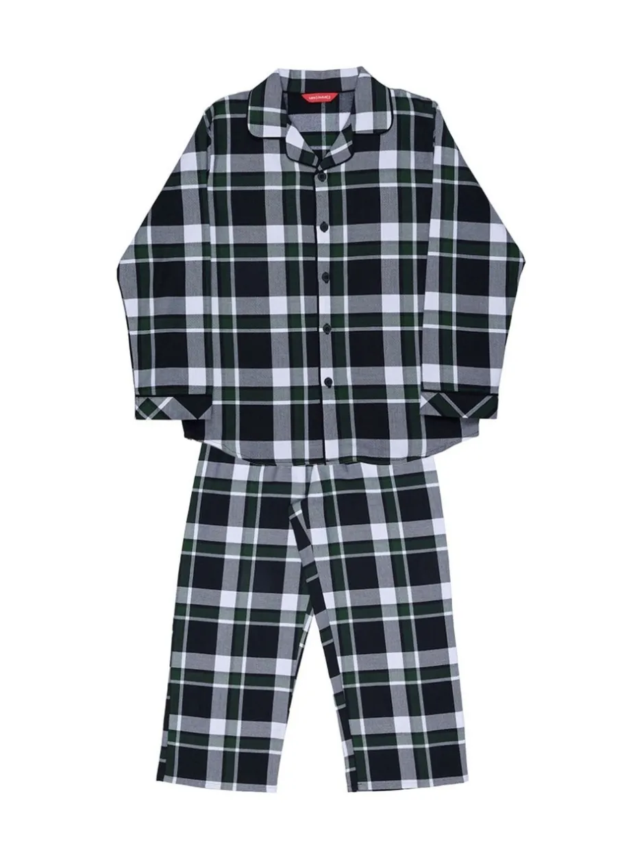 Pyjama's|Cyberjammies Minijammies geruite pyjamaset met lange mouwen van 100% katoen