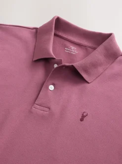 Poloshirts*Next Damson roze - Normale Pasvorm - Piqué poloshirt met korte mouwen