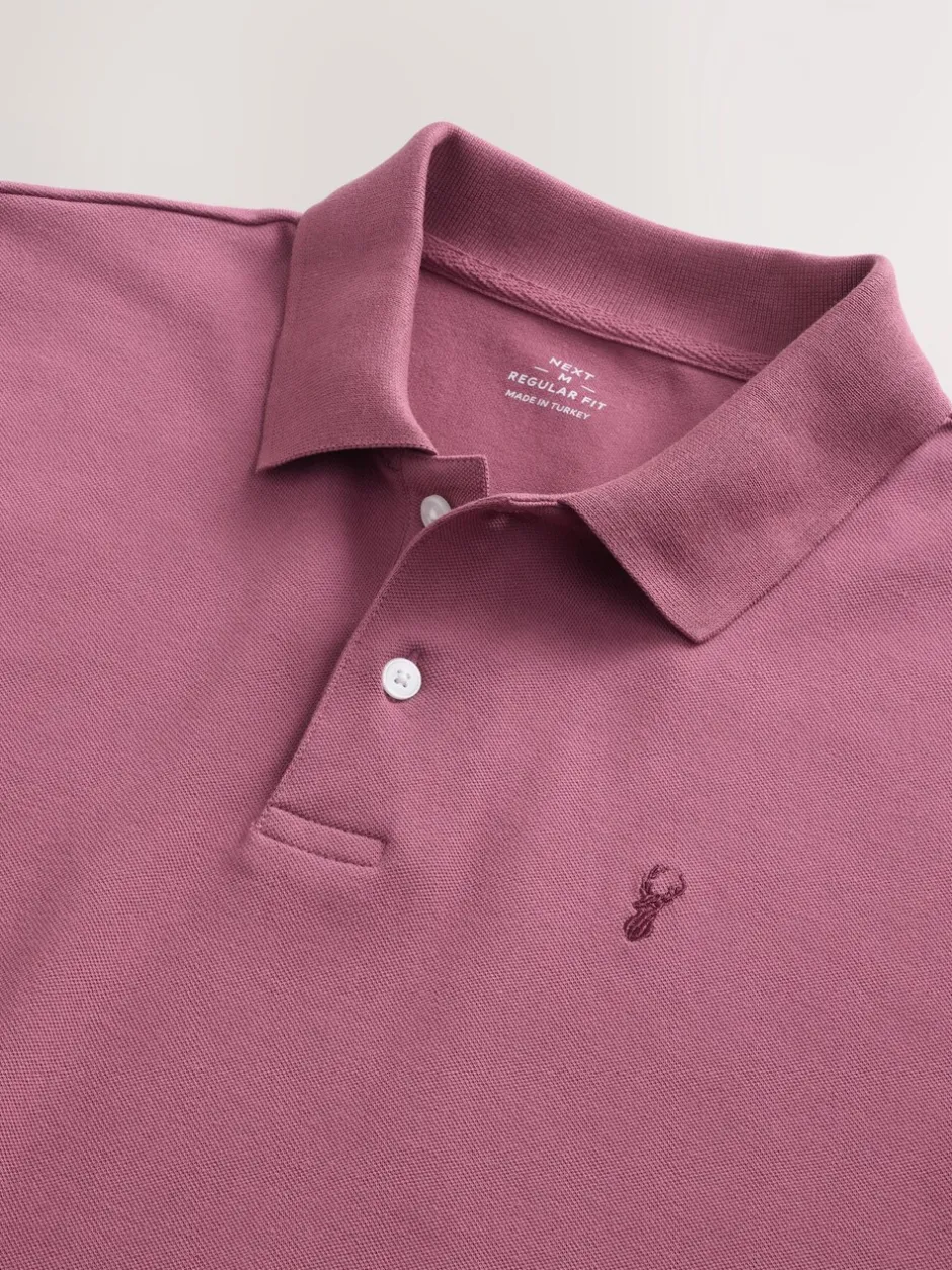 Poloshirts*Next Damson roze - Normale Pasvorm - Piqué poloshirt met korte mouwen