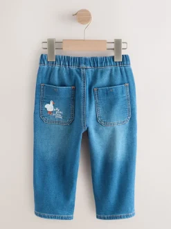 Jeans En Joggingbroeken|Jeans*Next Dark Blue Character Farm - Loose Pull On Jeans (3mths-7yrs)