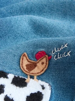 Jeans En Joggingbroeken|Jeans*Next Dark Blue Character Farm - Loose Pull On Jeans (3mths-7yrs)