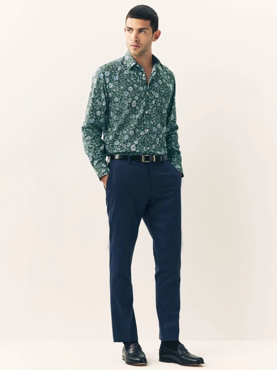 Formele Overhemden|Next - Overhemd met lange mouwen en print Dark Green Ditsy
