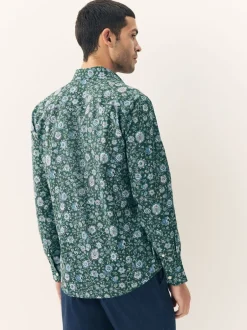 Formele Overhemden|Next - Overhemd met lange mouwen en print Dark Green Ditsy