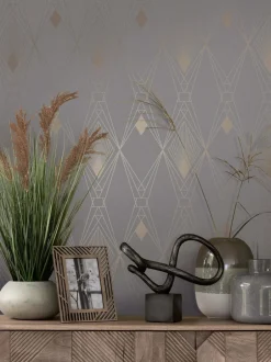 Behang|Next Deco Geometric 10M Wallpaper Grijs