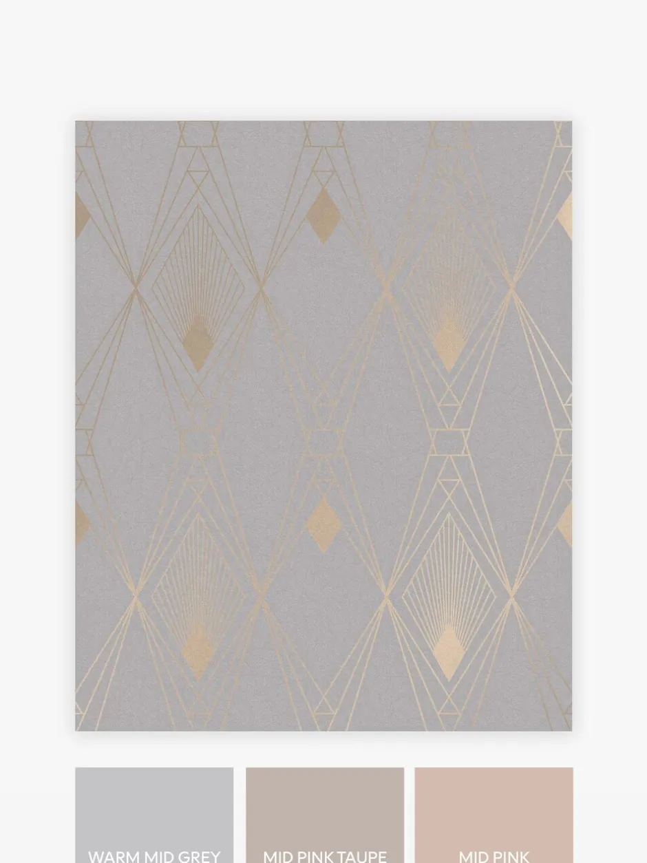 Behang|Next Deco Geometric 10M Wallpaper Grijs