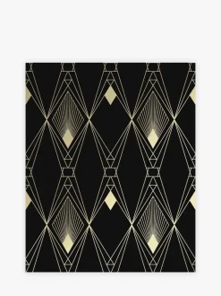 Behang*Next Deco Geometric 10M Wallpaper Zwart