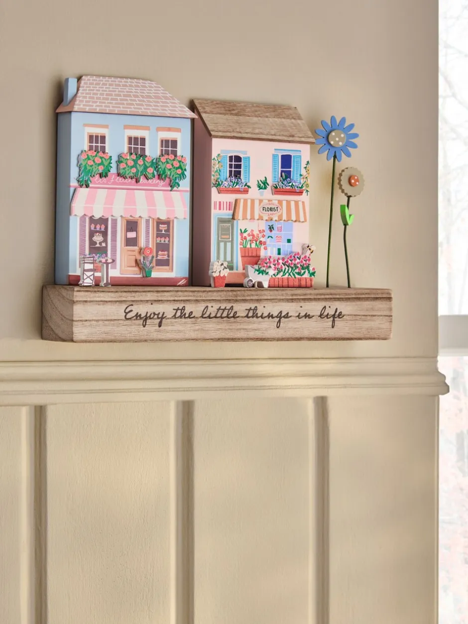 Decoraties*Next Decoratief houten tafereel met lentehuis ornament