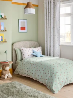 Kinderbeddengoed*Next Dekbedovertrek en kussensloop Sage Green Hamish the Cow Supersoft Brushed Cotton