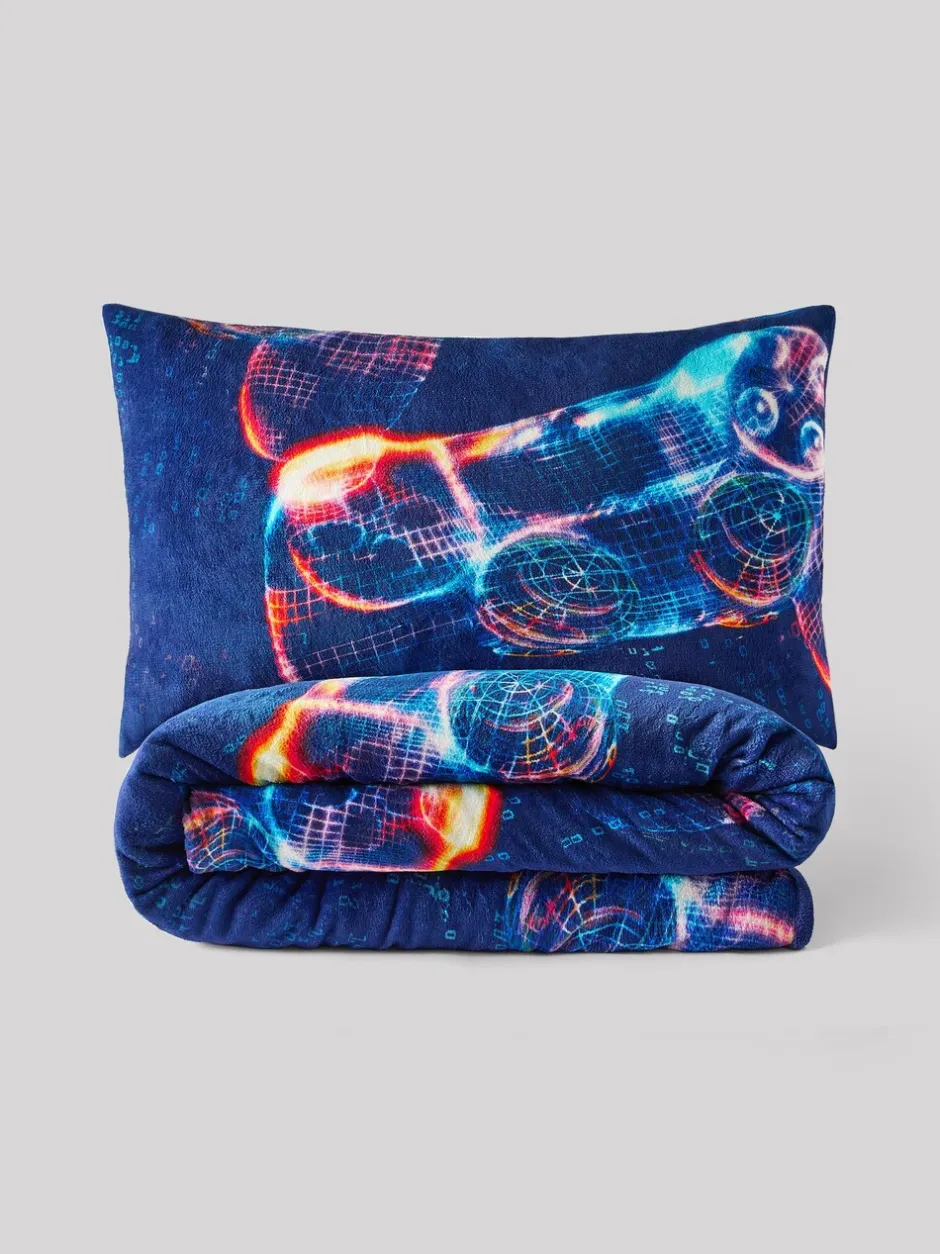 Kinderbeddengoed|Beddengoedsets En Dekbedovertrekken*Next Dekbedovertrek en kussensloop Blue Gamer Cosy Fleece