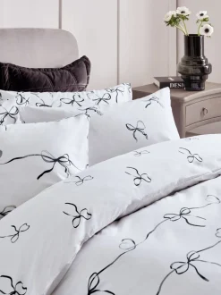 Beddengoedsets En Dekbedovertrekken*Next 2-delige set met omkeerbaar dekbedovertrek en kussensloop Zwart/wit strik & hart