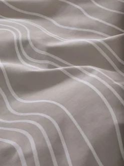 Beddengoedsets En Dekbedovertrekken*Next 2-delige set met omkeerbaar dekbedovertrek en kussensloop Natuurlijk beige/witte golf