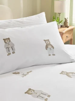 Beddengoedsets En Dekbedovertrekken|Next 2-delige set met omkeerbaar dekbedovertrek en kussensloop Wit/Naturel Bertie Bear